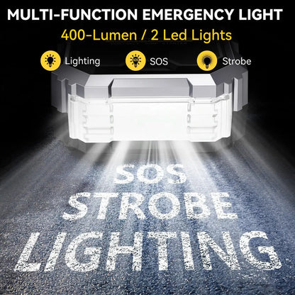 2025 New 4 in 1 Multi-Functional 12V Car Jump Starter 6000A 21800mAh Power Bank With Air Compressor, LED Light, and USB Charger