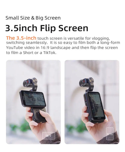 Ordro M5 Vlog Action Pocket Camera 5K 3-Axis Anti-shake Digital Video Camcorder 3.5" Screen Face Tracking IR Night Vison - Universal Market