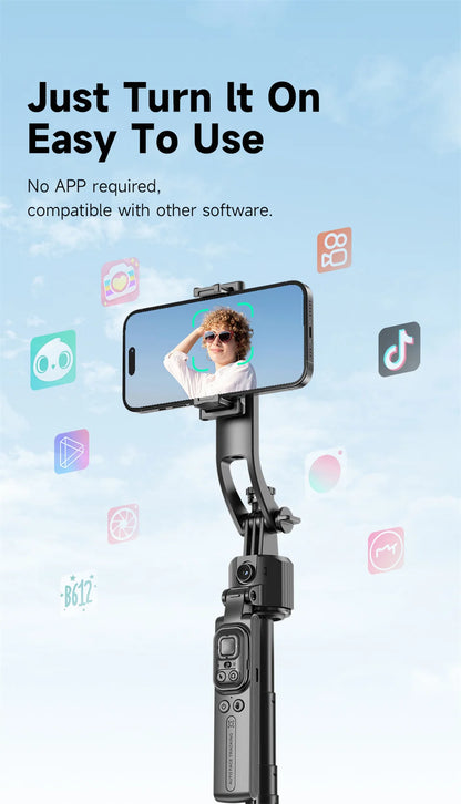 FGCLSY 360 ° rotation Selfie Stick Gimbal Stabilizer With Bluetooth Remote Intelligent AI Follow-Up Anti Shake For Smartphone