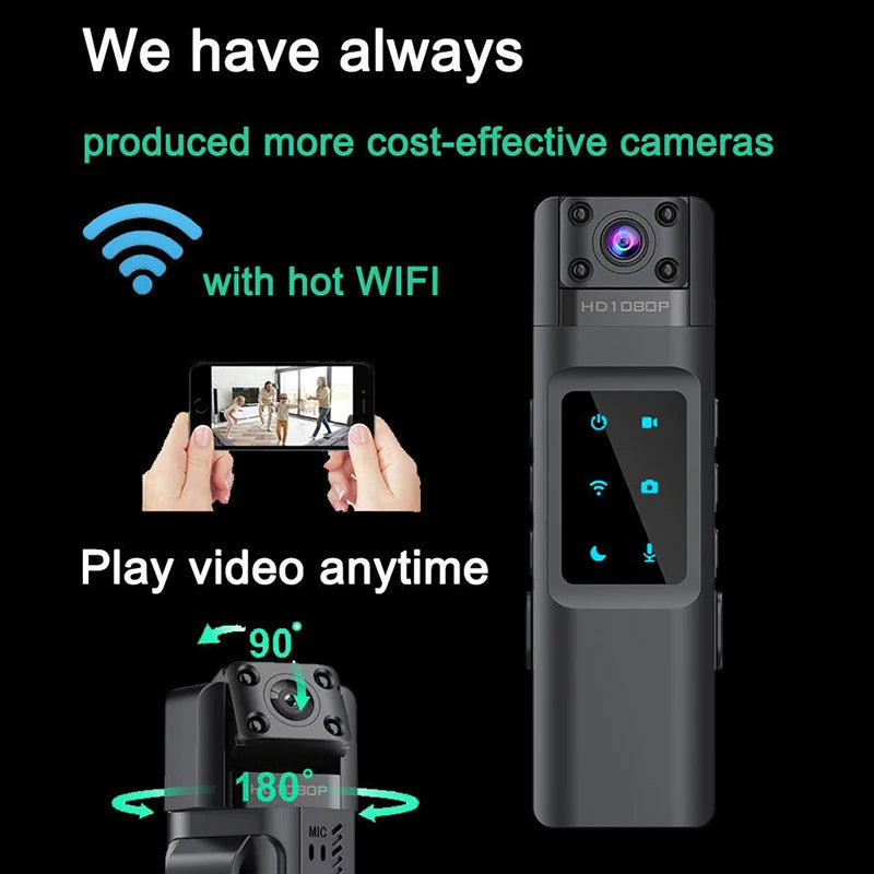 Xiaomi NEW Wifi Hotspot Mini Camera 4K Portable Digital Video Recorder Body Camera Night Vision DVR Miniature Camcorder - Universal Market