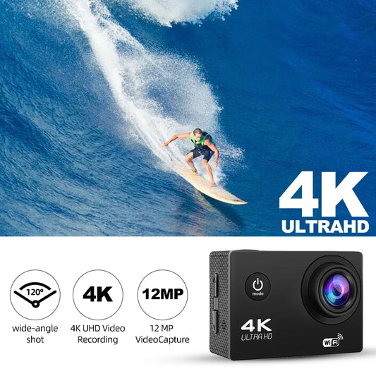 Magecam 4K Action Camera 1080P/30FPS WiFi 2.0" 170D Underwater Waterproof Helmet Video Recording Camera Outdoor Sports Cameras