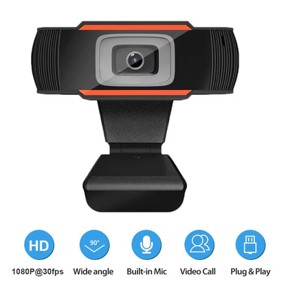 2K Full HD 1080P Network Camera Built in Microphone USB Camera Mini Web Cam for Auto Focus PC Mac Laptop Video Shooting Camera