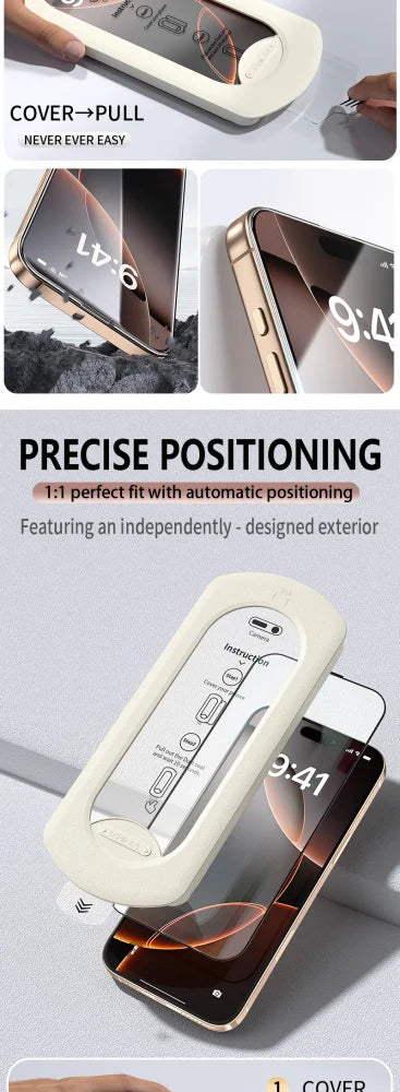 3Pcs For Apple iPhone 16 16e 15 14 13 12 11 XR XS Pro Max PLUS Screen Protector Toughened Glass Phone With Install Kit