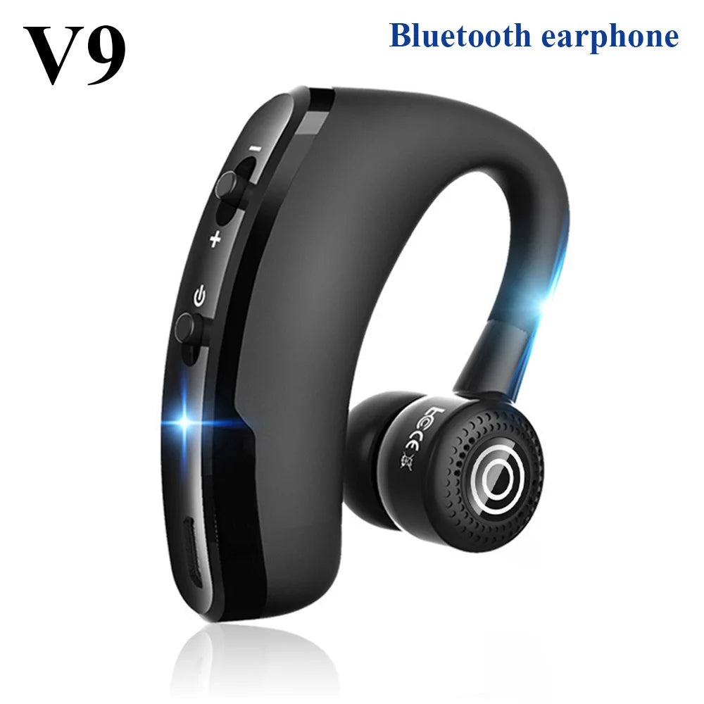 V9 earphones Bluetooth headphones Handsfree wireless headset Business headset Drive Call Sports earphones for iphone Samsung - Universal Market