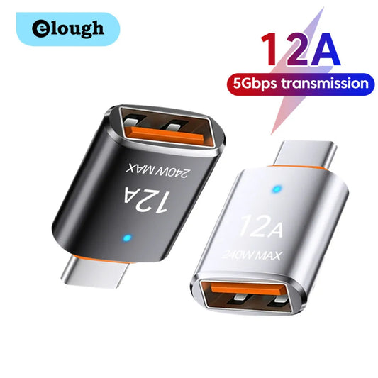12A OTG USB 3.0 To Type C Adapter USB Female To Type c Male Fast Charging adadpter OTG USB C For Xiaomi Samsung Laptop PC
