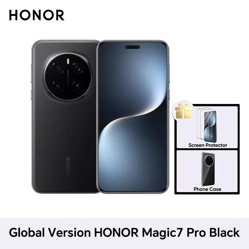 2025 New Arrivals HONOR Magic7 Pro Global Version 5G Smartphone Snapdragon 8 Elite 6.8'' 120Hz Display 100W SuperCharge IP69
