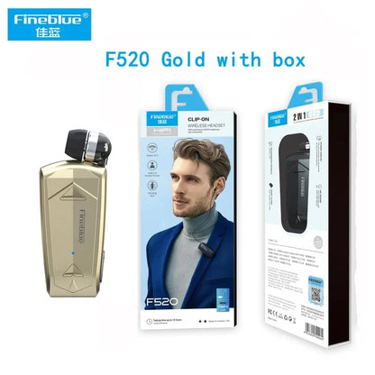 Fineblue F520 Mini Wireless Earphone Bluetooth 5.3 Retractable Headset in Lotus One Ear Calls Remind Vibration Sport Headphone - Universal Market