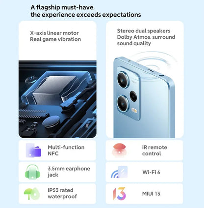 Global Rom Xiaomi Redmi Note 12 5G Smartphone HyperOS 1.0 6.67'' GOLED Display 120Hz Snapdragon 4 Gen1 48MP  33W used phone