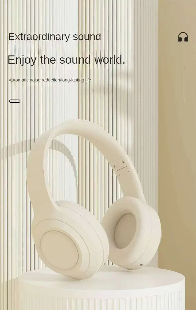 #Wireless Bluetooth Headphones Over Ear HIFI Stereo Headsets Noise Reduction Sports Gaming Earphones Music Player with Mic gifts - Universal Market