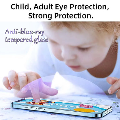2pcs Anti Blue Ray Light Tempered glass For iPhone 17 Air 16e 16 15 14 13 12 11 Pro Max XR XS X 7 8 6 6S Plus Screen Protector