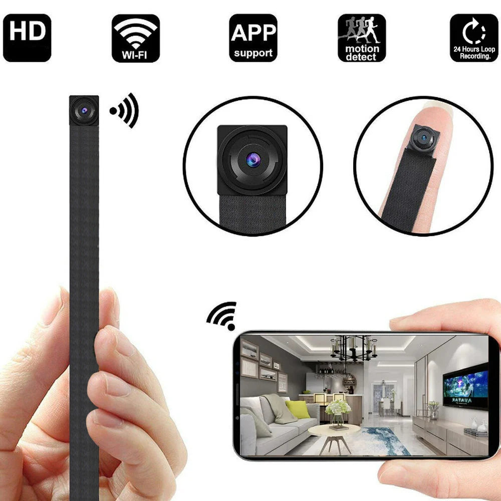 HD 1080P DIY Portable WiFi IP Mini Camera P2P Infrared Night Vision Remote View Micro Webcam Camcorder Wearable Video Recorder - Universal Market