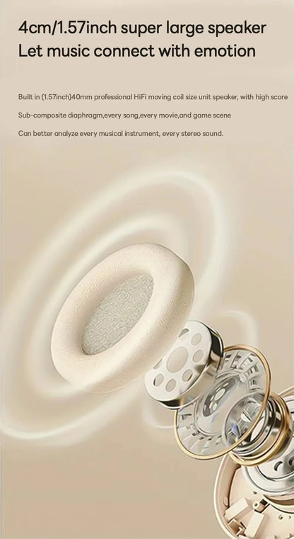 Bosebye Headphones P2961 Wireless Bluetooth 5.3 Original Earphone Stereo HIFI Headset Game Earbuds With Mic For Samsung iPhone - Universal Market