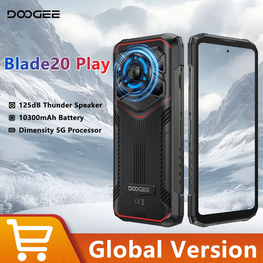 DOOGEE Blade20 Play 5G Rugged Smartphone Android 15 Gemini Al 10300mAh Battery 6.6'' Display AI Camera Mobile phone
