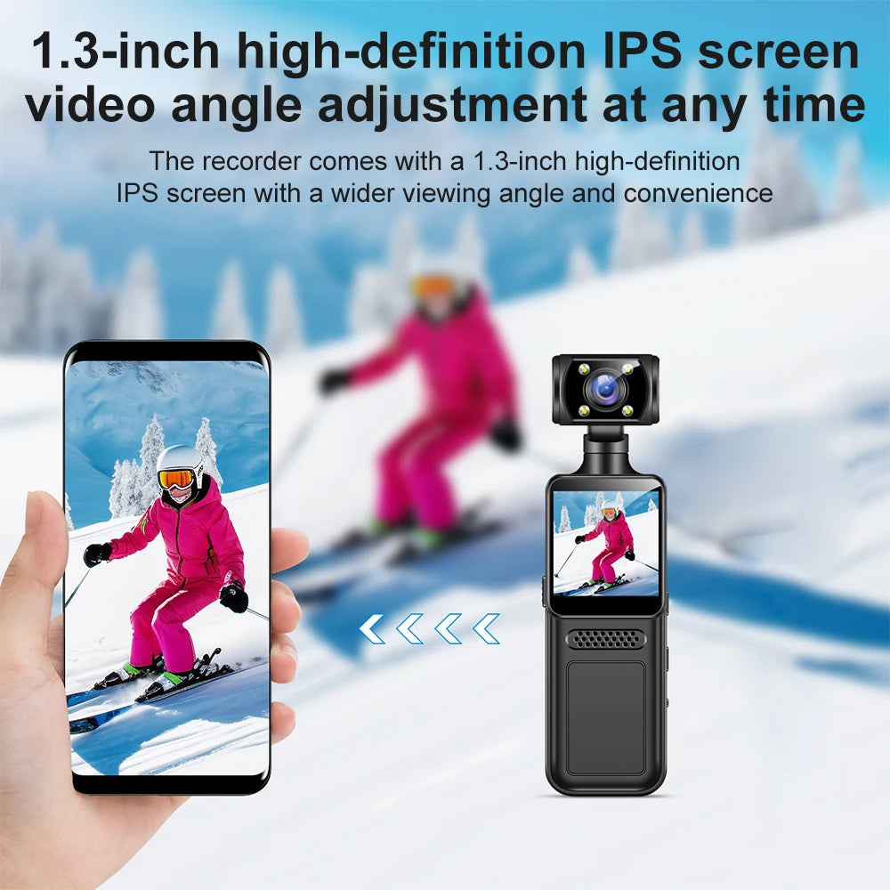 Ultra HD 4K WiFi Mini Camera Pocket Action Camera Wearable Camera 4K HD Camera Helmet Travel Bicycle Driver Recorder Camcorder - Universal Market