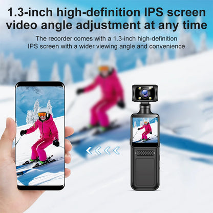 Ultra HD 4K WiFi Mini Camera Pocket Action Camera Wearable Camera 4K HD Camera Helmet Travel Bicycle Driver Recorder Camcorder - Universal Market