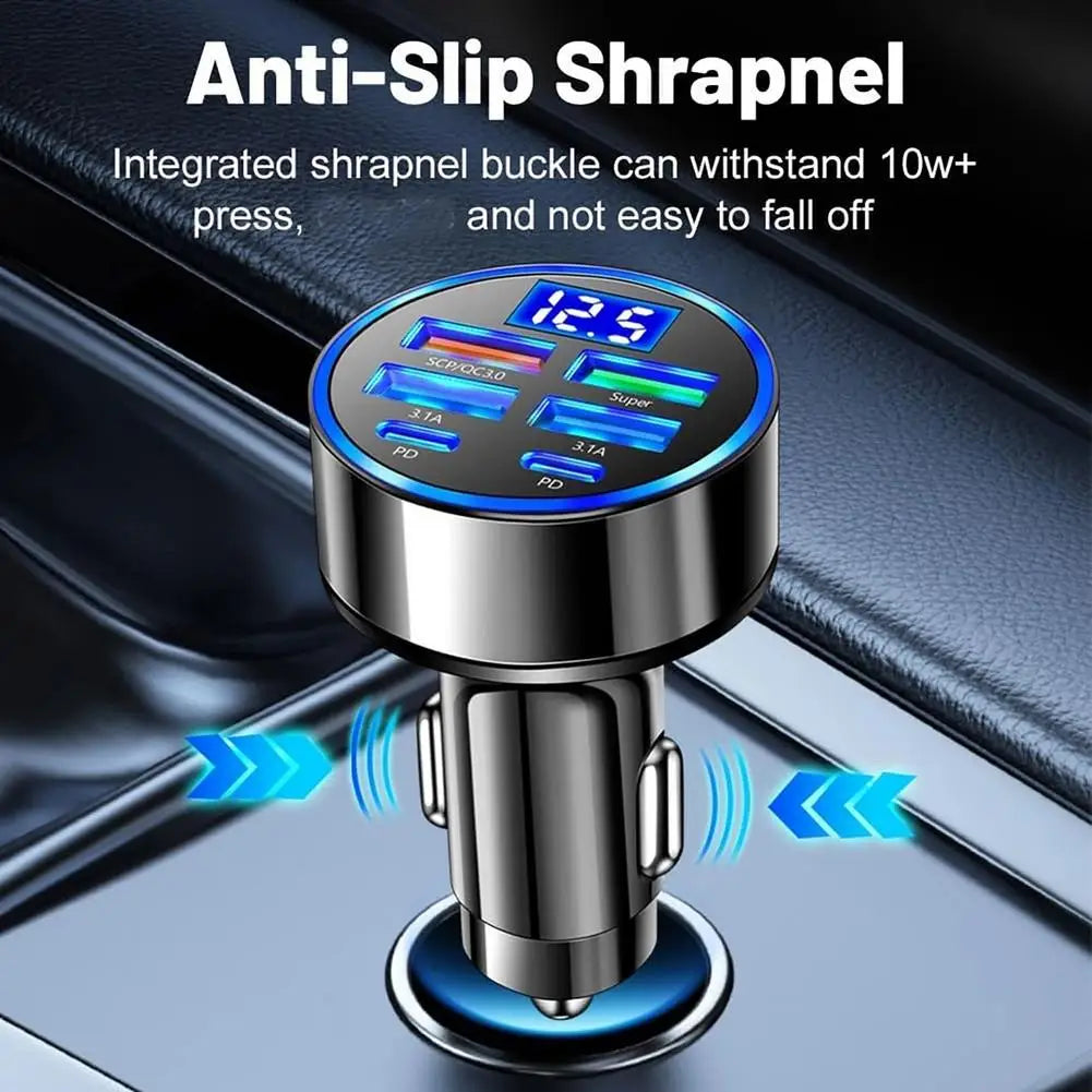 300W USB Car Charger PD QC3.1 USB C Car Phone Charger Type C Adapter for iPhone Samsung Huawei Xiaomi Quick Charge ﻿