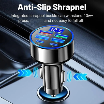 300W USB Car Charger PD QC3.1 USB C Car Phone Charger Type C Adapter for iPhone Samsung Huawei Xiaomi Quick Charge ﻿