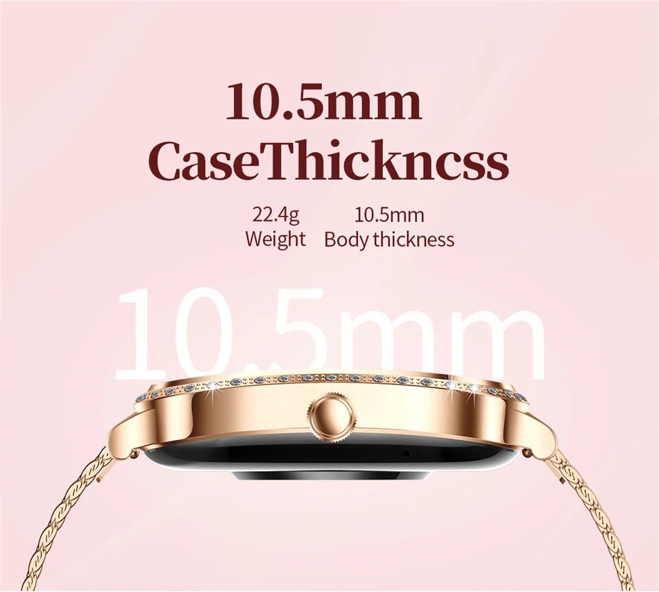 For Xiaomi Huawei New Women Smart Watch Heart Rate Blood Pressure Monitor Music Playback AI Voice Sports BT Calling SmartWatch