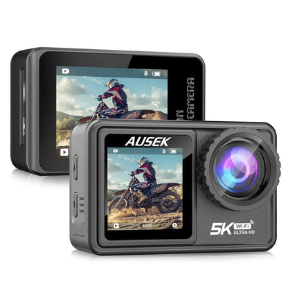 2" IPS Dual Screen Action Camera 5K 30FPS  4K 60FPS 48MP EIS Video With Optional Filter Lens 1080P Webcam Vlog WiFi Sports Cam