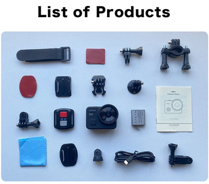 5K Action Camera V10 Electronic Image Stabilization 2" Touch LCD 4K Waterproof Action Camera Dashcam Motion Detection