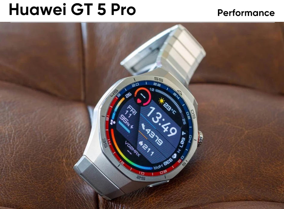 HUAWEI Watch GT 5 Pro 46mm Smartwatch Ceramic and Titanium Watch compatible with iOS and Android 14 days long battery life