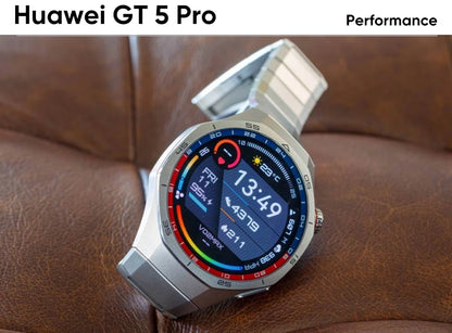 HUAWEI Watch GT 5 Pro 46mm Smartwatch Ceramic and Titanium Watch compatible with iOS and Android 14 days long battery life