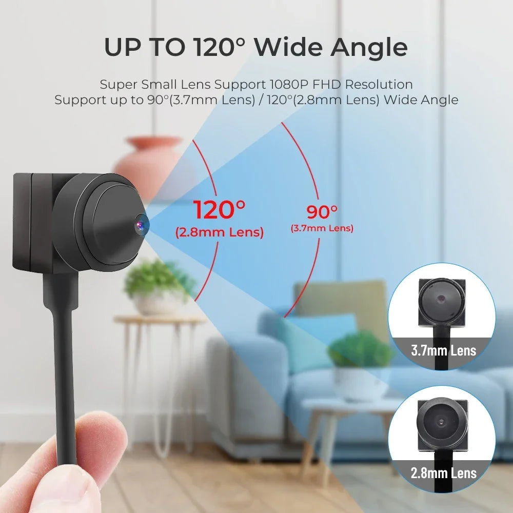 2MP Webcam Mini USB Camera with 2.8/3.7mm Lens Full HD 1080P Webcam for PC Mini Camera CCTV Outdoor Camcorder Security Video Cam - Universal Market