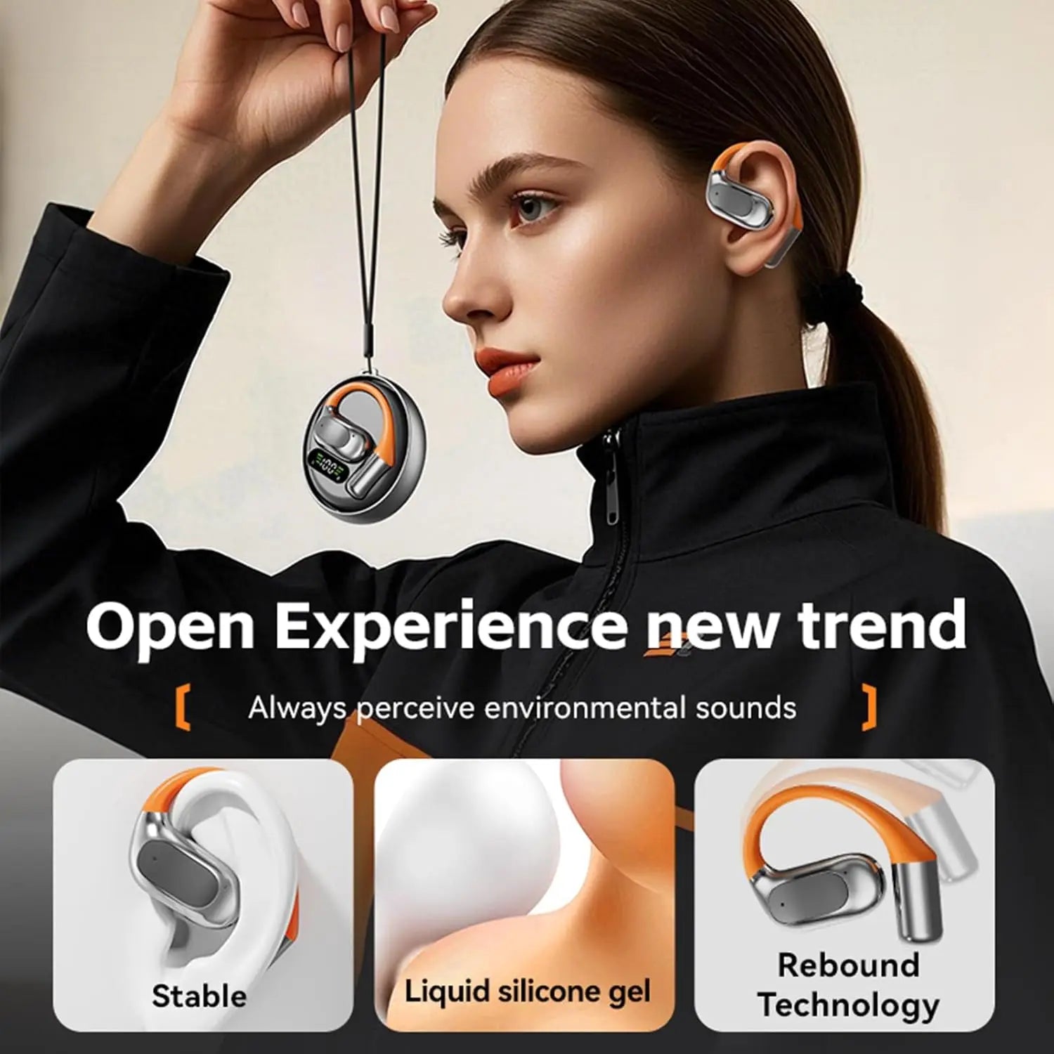 AI Translator Clip-on Headphones 144 Languages Real Time Two-Way Translation Earphones Stereo Sound Wireless Bluetooth Headsets - Universal Market