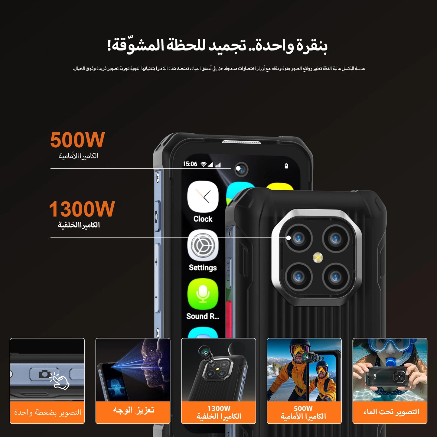 SERVO TANK500 IP68 Waterproof Mini Smart Phone 4G LTE Android 12 RAM 6GB ROM 128GB PTT Network Intercom Small Rugged Smartphones
