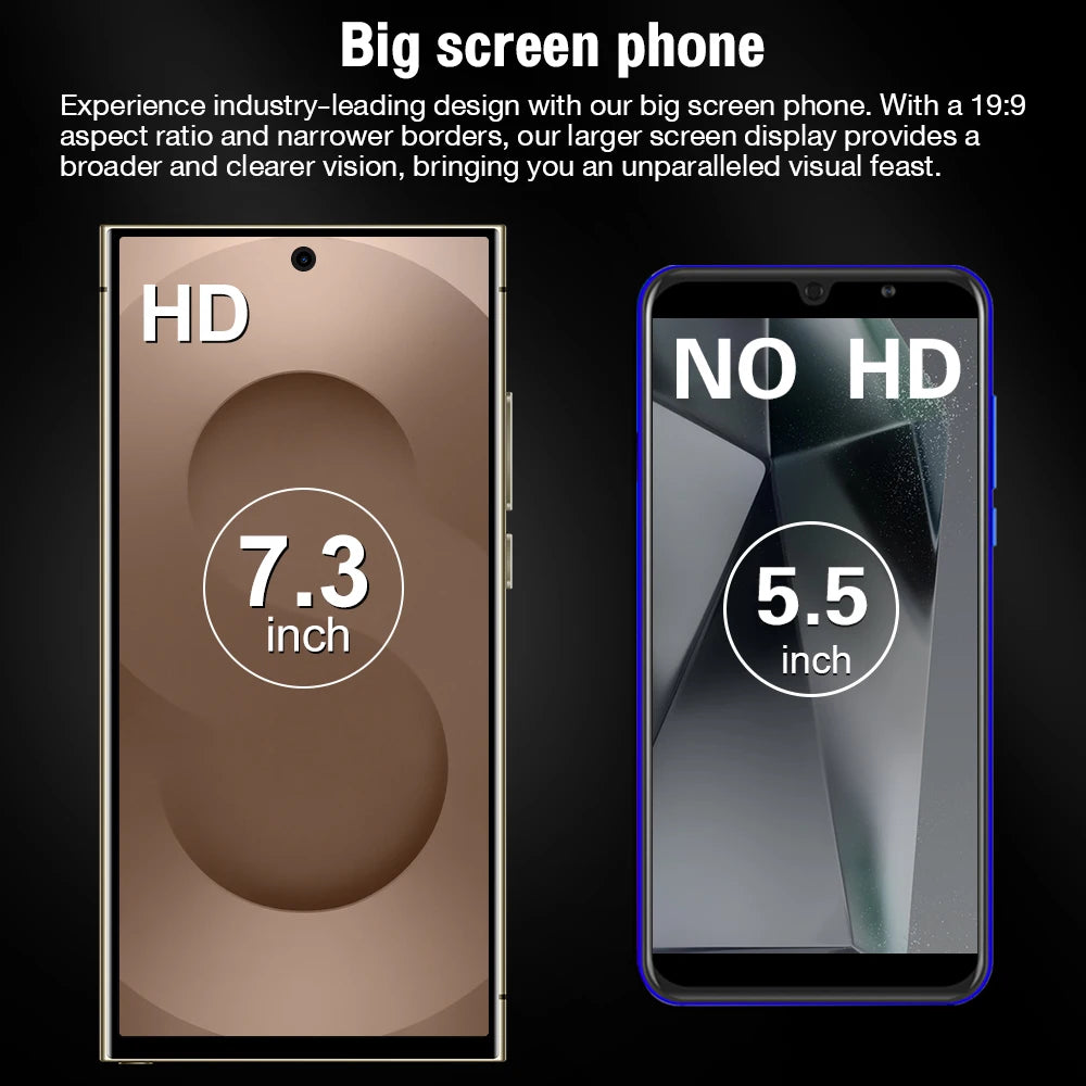Global Edition  2026 HOT S26 Ultra NEW 7.3HD Original Smart Dual Card 7800mAh Battery Facial Recognition Function