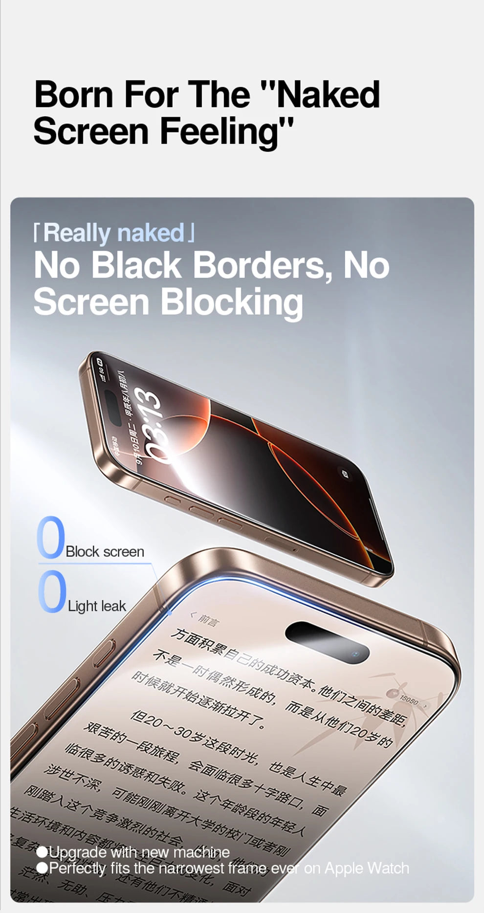 SmartDevil Borderless Temperd Glass for iPhone 16 Pro Max 16 15 Pro Max 15 Plus HD Clear Privacy Dust-free Box Screen Protector