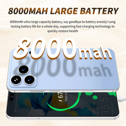 2025 HOT XS17 Pro Max 22GB 2TB 7.3inch HD Global Edition Original Smart Dual Card 8000mAh Battery Facial Recognition Function