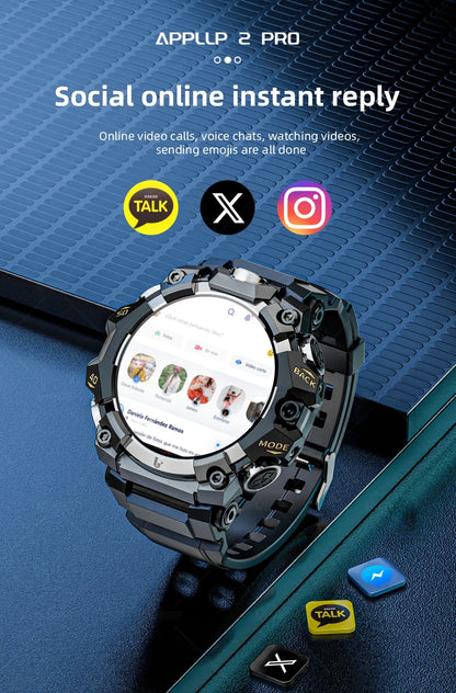 2025 New LOKMAT Sport 4G Android Smartwatches, SIM Card 4GB+64GB HD Dual Camera Video Call GPS NFC Wifi Fitness Phone Watch