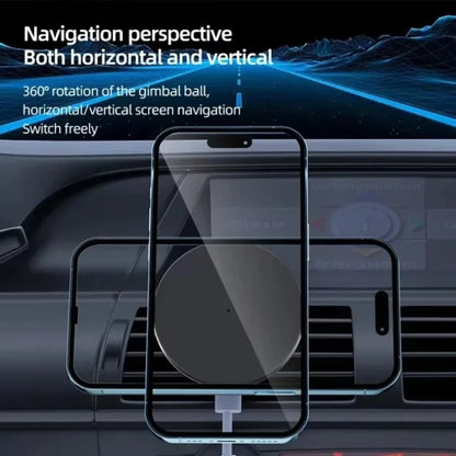 30W Fast Car Magnetic Wireless Charger Dock Macsafe For iPhone 12-16 Pro Max Mini Air Vent Mount Clip Car Phone Holder Stand