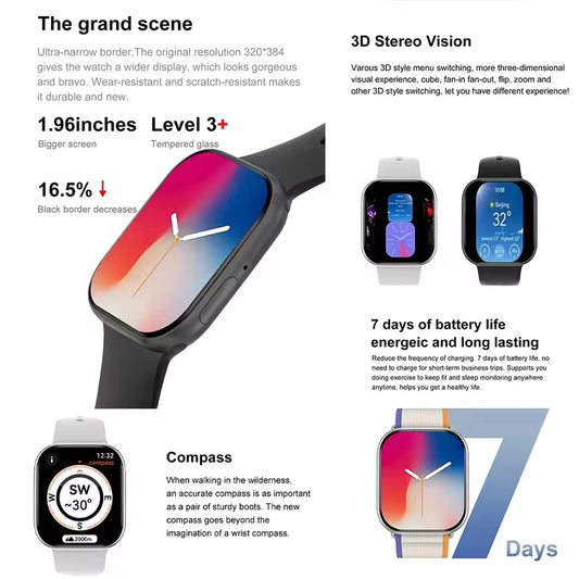 2025 New Series 10 For Apple Watch 10 SmartWatch 16G Memory Music Video NFC Bluetooth Call Waterproof Smartwatch For Android IOS