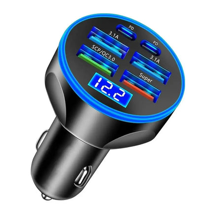 300W USB Car Charger PD QC3.1 USB C Car Phone Charger Type C Adapter for iPhone Samsung Huawei Xiaomi Quick Charge ﻿