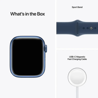 100% Original Apple Watch Series 7 41mm / 45mm Apple Watch S7 Aluminum Case with Sport Band iOS SmartWatch
