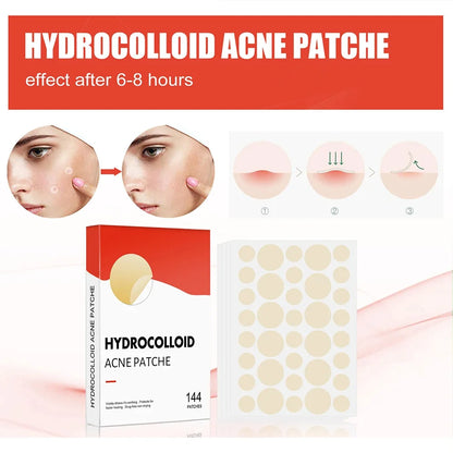 144pcs/set Face High-end Skin Care Pimple Acne Patches Professional Healing Absorbing Spot Sticker Covering  for Covering Acne