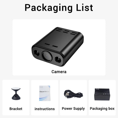 PEGATAH 5MP HD Mini WIFI Body Camera Built-in Battery Human Tracking IP Remote Monitoring IR Night Vision Protable Camcorders - Universal Market
