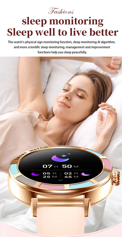 Time Owner Smart Watch 2025 Woman Bluetooth Call Watch Health Monitoring AI Voice Exercise Fitness Tracker Ladies smartwatch