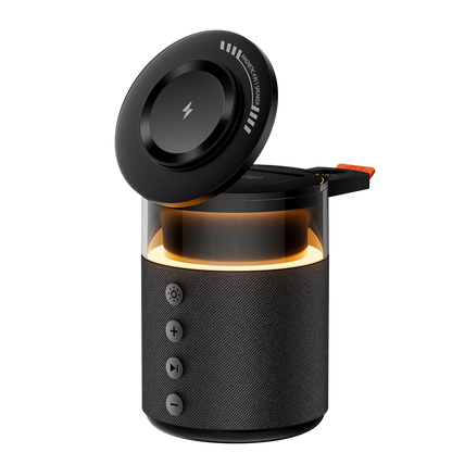 3 in 1 Magnetic Wireless Charger Speaker Night Light For iPhone 17 16 15 14 13 12 Pro Max Apple Watch AirPods Pro Fast Charging