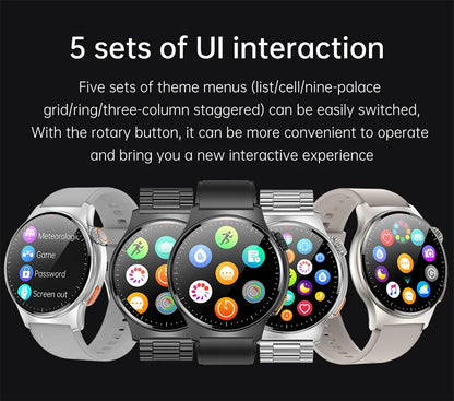 2025 New Outdoor Sport Smart Watch GPS Track Health Monitoring AI Voice Waterproof Fitness Bluetooth Call Smartwatch For HUAWEI