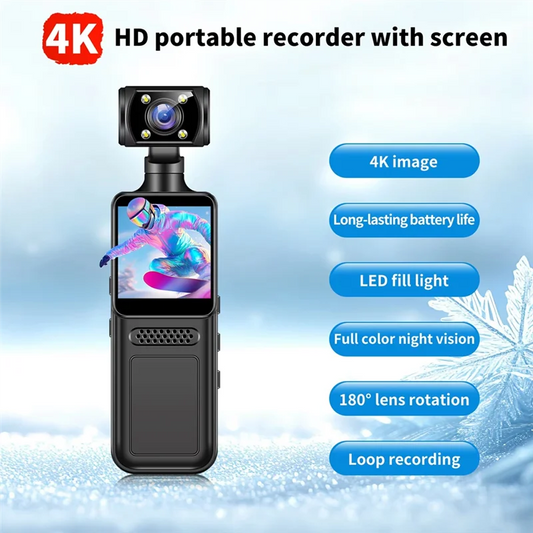 4K Pocket Action Camera 4K HD Sports Camcorder Camera 180 Rotate Mini Wifi Camera With Waterproof Case Motion Camera 128G