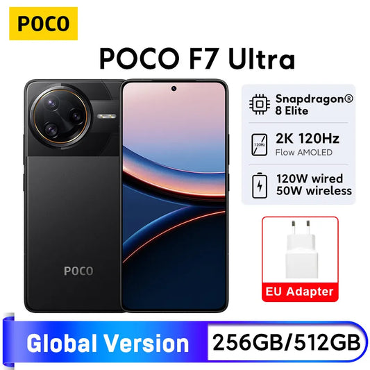 POCO F7 Ultra Global Version Smartphone Snapdragon® 8 Elite 50MP camera 6.67" 120Hz Display 120W wired and 50W wireless 5G NFC