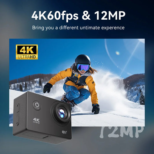 D800 Action Camera Ultra HD 4K/30FPS WiFi 2.0" 170DGPS Screen Helmet Video Recording 4X Zoom Underwater Waterproof Sports Camera