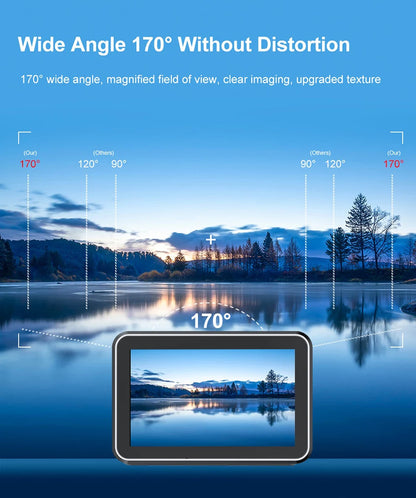 Action Camera F6W Wireless Mic 5K 4K60FPS 48MP 2.2" Touch LCD EIS Dual Screen Wi-Fi 170D Waterproof 30M 8X Zoom Sports Camera