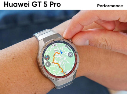HUAWEI Watch GT 5 Pro 46mm Smartwatch Ceramic and Titanium Watch compatible with iOS and Android 14 days long battery life