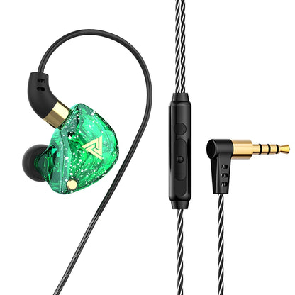Original QKZ AK6 Copper Driver HiFi Wired Earphone 3.5MM Race Sport Headphone Bass Stereo Headset Music Earbuds In Ear With Mic - Universal Market