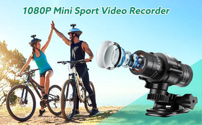 1080P Outdoor Action Camera Motorcycle Bike Helmet Camera Mini Camera Sport DV Video Recorder Action Cam with Gun Mount