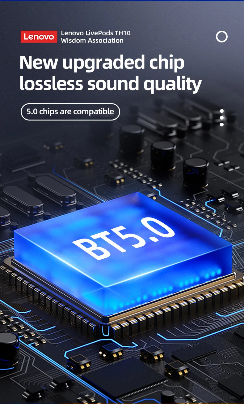 Lenovo TH10 Wireless Bluetooth Headset HIFI Stereo Earphones Foldable Over Ear Earbuds Sports Game Headphones with Microphone - Universal Market